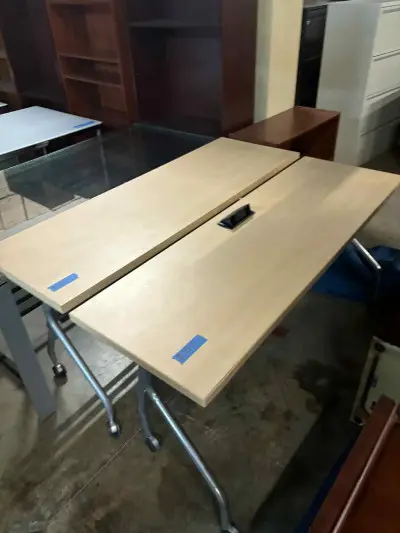 Tan nesting tables at Peach State Office Furniture, Atlanta