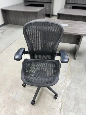 Herman Miller Aeron Size C Fully Loaded with Flipper Arms at Peach State Office Furniture, Atlanta