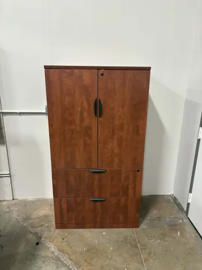 Cherry Lateral file/storage cabinet combo at Peach State Office Furniture, Atlanta
