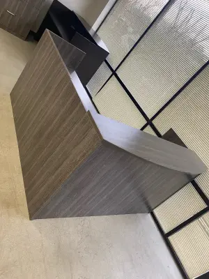 Brand New Reception L Shaped Desk. Available in Different Colors at Peach State Office Furniture, Atlanta